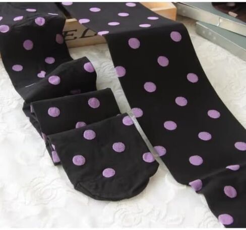 Funky Polka Dot Tights Y2k Whimsy Twee Stockings Colorful 2000s Vintage Patterned Tights Whimsical Accessories in Saudi Arabia