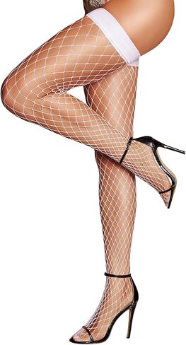 RSLOVE Fishnet Thigh High Stockings - Womens Fishnet Stockings Antiskid Silicone Stay Up Pantyhose Sexy Lingerie for Women in Saudi Arabia