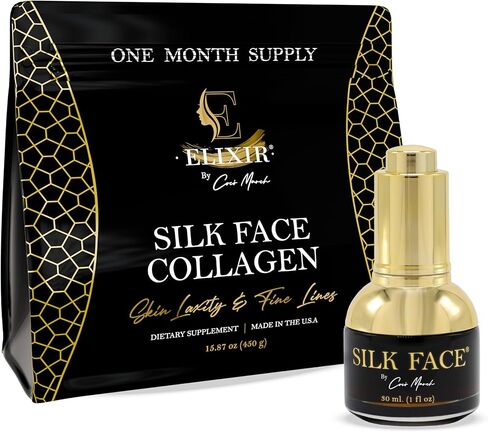Elixir by Cocó March Silk Face Collagen Bundle for Fine Line Reduction, Luxurious Illumination, & Silky Radiance for Skin, Hair, Nails, and Joints in Saudi Arabia