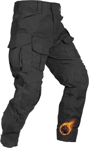 TRGPSG Men's Fleece Lined Hiking Pants, Winter Cargo Pants, Snow Ski Pants Tactical Outdoor Trousers with Multi-Pocket. in Kuwait