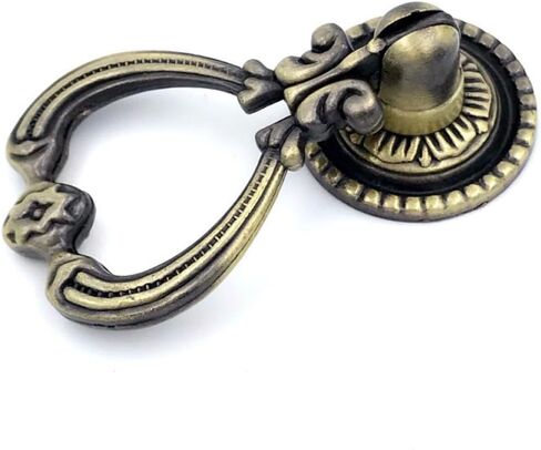 Garneck 2Pcs Zinc Alloy Cabinets Ring Knobs Extra-Thick Antique Style Pulls for Dresser Drawers Kitchen Cupboard Hardware Vintage in Saudi Arabia