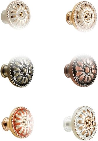 Garneck 3PCS 3PCS Zinc Alloy Mushroom Shape Cabinet Pull Handles Single Hole Round Knobs Stylish Bronze Finish Easy Install Furniture Drawer Hardware for Residential and Hospitality Use in Saudi Arabia