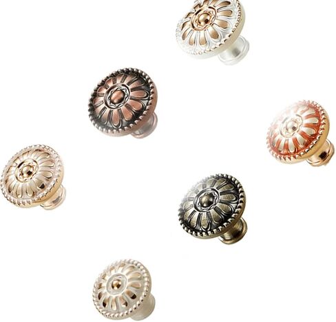 Garneck 3PCS 3PCS Zinc Alloy Mushroom Shape Cabinet Pull Handles Single Hole Round Knobs Stylish Bronze Finish Easy Install Furniture Drawer Hardware for Residential and Hospitality Use in Saudi Arabia