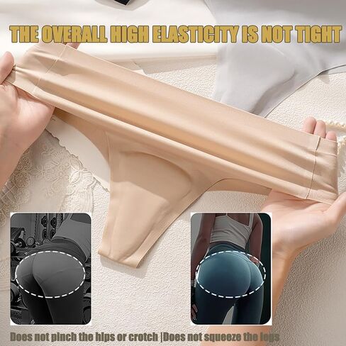 6PCS Invisible Camel Toe Thong No Show High Waisted Camel Toe Concealer Underwear Women's Seamless Panty Pack in Saudi Arabia