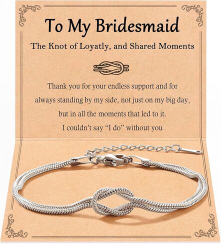 Tarsus Bridesmaid Gifts Knot Bracelet for Women Maid of Honor Bridesmaid Proposal Gifts for Bridesmaids Wedding Day in Saudi Arabia