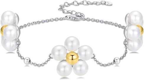 Sunflower Bracelet 925 Sterling Silver Daisy Sunflower Charm Bracelet Sunflower Jewelry for Women in Saudi Arabia