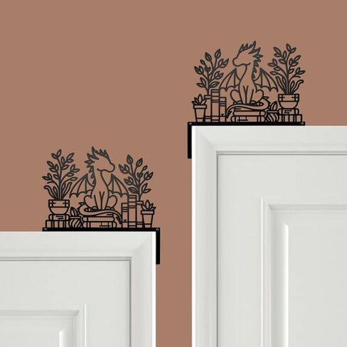 Metal Dragon Door Topper ，Door Frame Decor 9.06 x 9.06 inches in Saudi Arabia