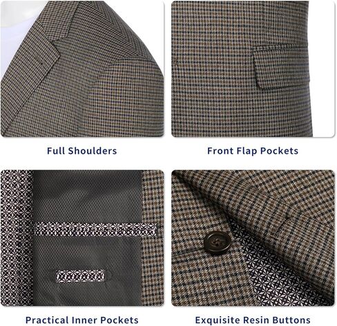 Men's Sport Coat Blazer Classic Fit 2 Button Stylish Stretch Suit Jacket for Daily Casual Outfits in Saudi Arabia