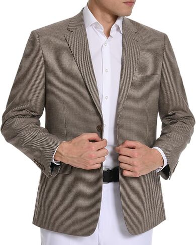 Men's Sport Coat Blazer Classic Fit 2 Button Stylish Stretch Suit Jacket for Daily Casual Outfits in Saudi Arabia