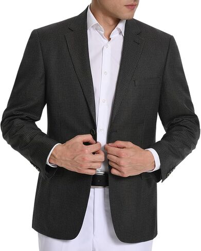 Men's Sport Coat Blazer Classic Fit 2 Button Stylish Stretch Suit Jacket for Daily Casual Outfits in Saudi Arabia
