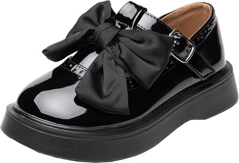 Wuiwuiyu Girls School Uniform Roase Platform Heel Halloween Costume Round-Bear اللامع اللامع Mary Jane Shoe Flats in Kuwait