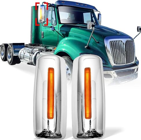 Door Mirror Cover for International Prostar Lonestar ‖ White Door Mirror Cover for 2002-2018 International, Driver & Passenger Side, (A Pair) in Kuwait