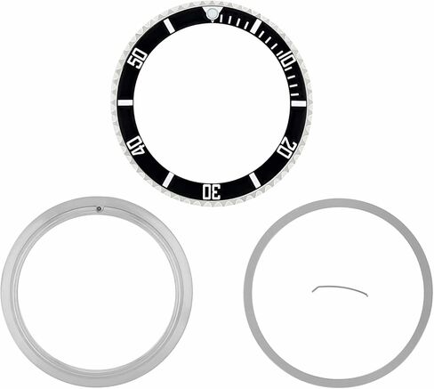 Ewatchparts الإطار الدوار والإدراج والاحتفاظ، انقر فوق متوافق مع رولكس صبمارينر 16800 16610 أسود in Kuwait