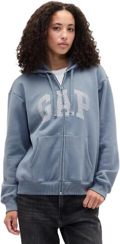 GAP Women's Heritage Logo Full Zip Hoodie in Saudi Arabia