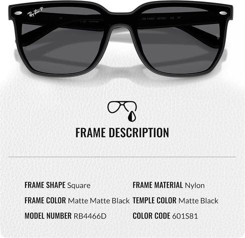 نظارات شمسية Ray-Ban RB4466D مربعة الشكل للرجال والنساء مع مجموعة نظارات RAYBAN الرسمية - مظهر جريء مع جاذبية خالدة in Kuwait
