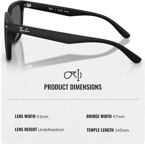 نظارات شمسية Ray-Ban RB4466D مربعة الشكل للرجال والنساء مع مجموعة نظارات RAYBAN الرسمية - مظهر جريء مع جاذبية خالدة in Kuwait