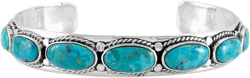 Turquoise Bracelet Sterling Silver 925 Genuine Turquoise Cuff Bracelet in Saudi Arabia