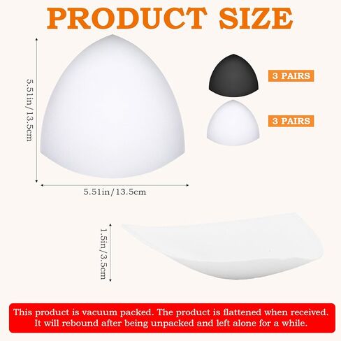 6 Pairs Bra Pads Inserts Triangle Thin Bra Insert for Women, Bra Pads Inserts, Removable Sports Bra Cup, Bra Inserts Enhancers for Girls, Breathable Push Up Breast Bra Insert Pads Sponge for Bikini in Saudi Arabia