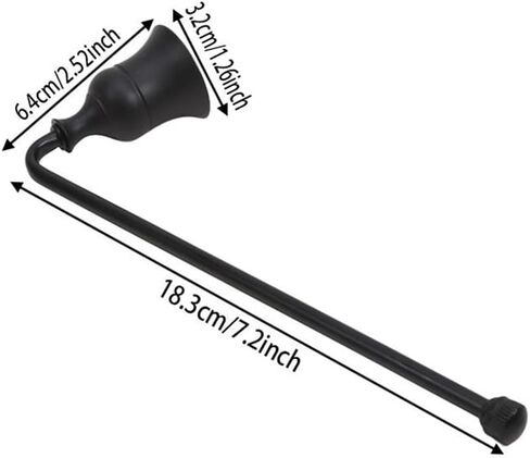 Antique Metal Candle Snuffer Elegant Reusable Candle Wick Extinguisher for Putting Out Flames(Short Handle-Black) in Saudi Arabia