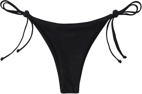 OYOANGLE Women's Knot Side Bikini Swimsuit High Cut Cheeky Thongs Booty Swim Briefs in Saudi Arabia