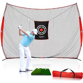 Golf Hitting Practice Nets for Backyard Driving Heavy Duty Men Real Indoor Golf Balls Hitting Pitching Driving Nets for Indoor Outdoor Garage Use Golfing Swing Training Impact Cages with Frame and Net in Kuwait