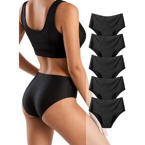 ملابس داخلية للنساء من TIICHOO لسلس البول، سراويل داخلية عالية الخصر، تدفق ثقيل، ملابس داخلية مانعة للتسرب، 5 قطع in Kuwait