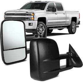 مرايا القطر OCPTY طاقة السائق الأيسر اليسرى اليمنى مرايا السحب الجانبية للركاب تناسب 2003-2006 لتشيفي سيلفرادو ل GMC Sierra التقاط جميع الطرز مع LED إشارة تشغيل ضوء تشغيل مع الأسود in Kuwait