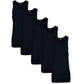 Hanes Core Cotton Tank, Black 5-Pack, Medium in Saudi Arabia