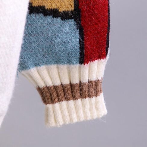 Womens Button Down Slouchy Wool Blend Coat Fall Cute Embroidery Cartoon Duck Cable Knit Cardigans Sweater with Pockets in Saudi Arabia