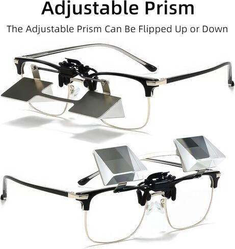 Clip on Lazy Glasses, Horizontal Reading Glasses, 90°Vision Prism Glasses for Lying Down Reading or Watching TV,Knitting Up Neck Relax,Neck Protection Glasses in Kuwait