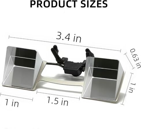 Clip on Lazy Glasses, Horizontal Reading Glasses, 90°Vision Prism Glasses for Lying Down Reading or Watching TV,Knitting Up Neck Relax,Neck Protection Glasses in Kuwait