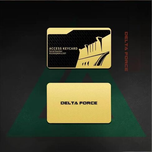 1 Pcs Delta Force Keycard Game Peripheral Gift Metallic Texture Collect Cards, President's Meeting Room, Bakes, Dam in Saudi Arabia