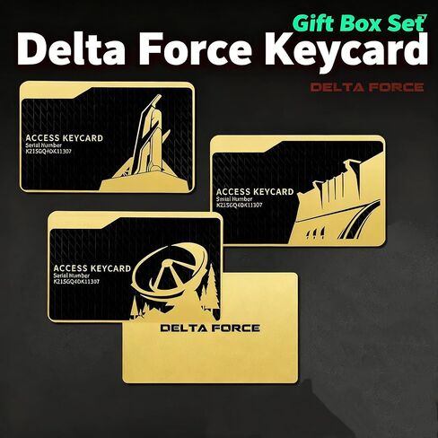 1 Pcs Delta Force Keycard Game Peripheral Gift Metallic Texture Collect Cards, President's Meeting Room, Bakes, Dam in Saudi Arabia