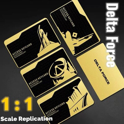 1 Pcs Delta Force Keycard Game Peripheral Gift Metallic Texture Collect Cards, President's Meeting Room, Bakes, Dam in Saudi Arabia
