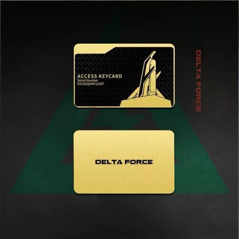 1 Pcs Delta Force Keycard Game Peripheral Gift Metallic Texture Collect Cards, President's Meeting Room, Bakes, Dam in Saudi Arabia