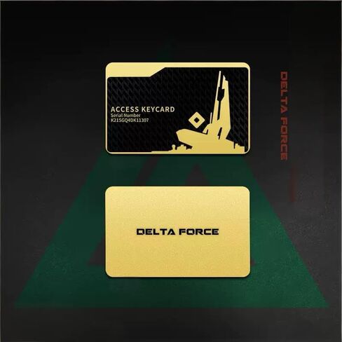 1 Pcs Delta Force Keycard Game Peripheral Gift Metallic Texture Collect Cards, President's Meeting Room, Bakes, Dam in Saudi Arabia