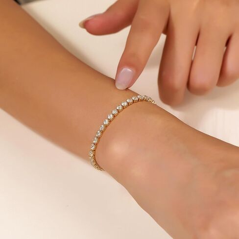 Gold Plated Bangle Bracelets for Women Stackable 18K Gold Plated Stainless Steel Love Bracelet Set Nail Cuff Bangle Set for Love Jewelry Adjustable Tennis Bracelet Non Tarnish Gift Jewelry in Saudi Arabia