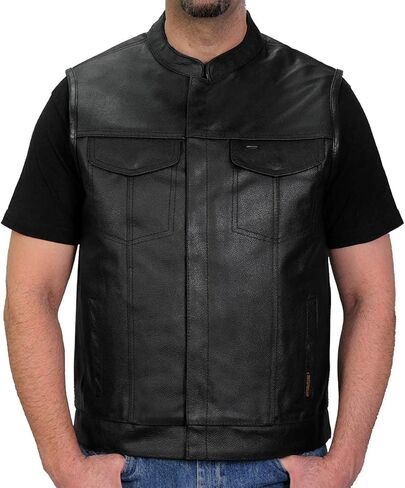 مجموعة سترة راكبي الدراجات النارية على طراز النادي من الجلد الفاخر للرجال من Hot Leathers مجموعة JKM in Saudi Arabia