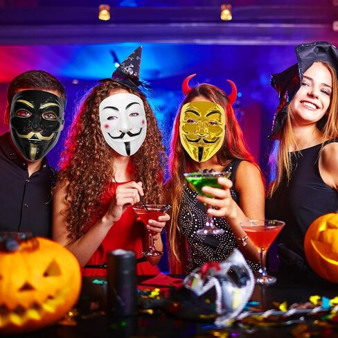 6PCS Masks Set Hacker Mask Halloween Costume Masks for Cosplay Parties Raves Masquerades Carnivals and Themed Costume in Saudi Arabia