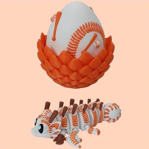 3D Printed Dragon Egg with Dragon Inside - Cute Fun Stuff Fidget Toy for Home Desk Decoration, for Anyone, Ideal for Christmas, Easter & Daily Surprises (Box) in Saudi Arabia