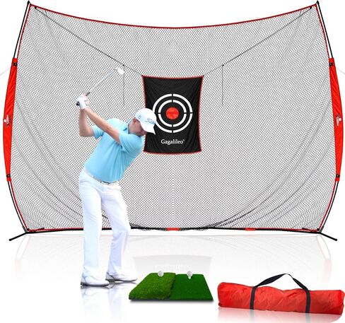 Golf Hitting Practice Nets for Backyard Driving Heavy Duty Men Real Indoor Golf Balls Hitting Pitching Driving Nets for Indoor Outdoor Garage Use Golfing Swing Training Impact Cages with Frame and Net in Kuwait