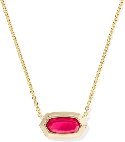 Kendra Scott Elisa Bezel Short Pendant Necklace, Fashion Jewelry for Women in Saudi Arabia