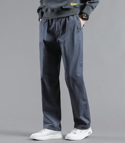 Mens Cargo Pants,Elastic Waist Sweatpants for Men Casual Long Trousers Light Jogger Pants in Saudi Arabia