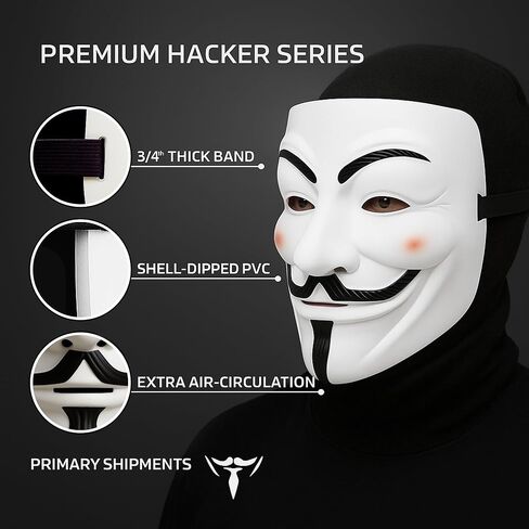 قناع القراصنة المتميز - دعامة قناع زي لعب الأدوار التنكرية مستوحاة من موضوعات PZ Hacker Spy & Ninja، قناع أزياء الهالوين (5) in Kuwait