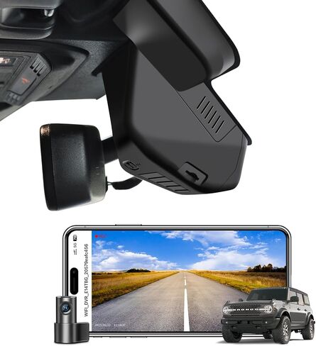 Front 4K & Rear 1080 Dash Cam Fit for Ford Bronco 2021 2022 2023 2024, Does Not Fit Ford Bronco Sport, WiFi & App, 128GB Card in Saudi Arabia