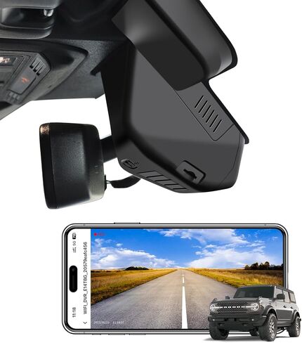 Front 4K & Rear 1080 Dash Cam Fit for Ford Bronco 2021 2022 2023 2024, Does Not Fit Ford Bronco Sport, WiFi & App, 128GB Card in Saudi Arabia