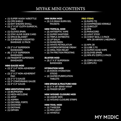 مجموعة الإسعافات الأولية My Medic MyFak Mini Pro - صغيرة وخفيفة الوزن للتخييم والمشي لمسافات طويلة وحقائب الظهر - 70 عنصرًا IFAK مع عاصبة - HSA/FSA رائعة للسفر - أحمر in Kuwait