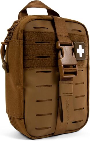 مجموعة الإسعافات الأولية My Medic MyFak Mini Pro - صغيرة وخفيفة الوزن للتخييم والمشي لمسافات طويلة وحقائب الظهر - 70 عنصرًا IFAK مع عاصبة - HSA/FSA رائعة للسفر - أحمر in Kuwait