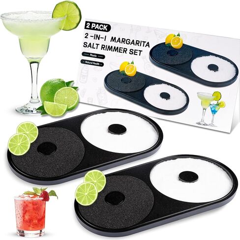 1 Pack 3 Tier Bar Glass Rimmer for Margarita and Cocktail, Bartender Tool,Salt Box Spice Container in Kuwait