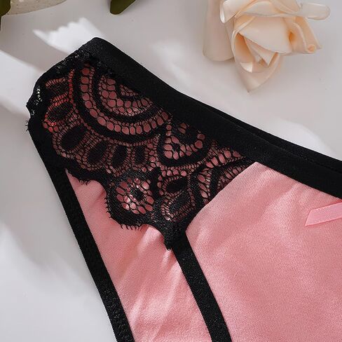 6 Pack Women's Underwear - Panties for Women Women's Low-Rise Side Cut-Out Lace Underwear Sexy Comfortable Briefs in Saudi Arabia